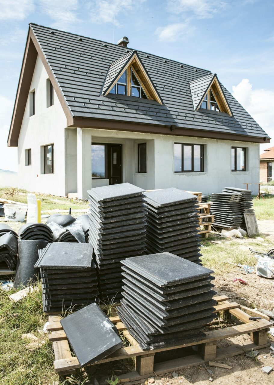 piles of roof tiles